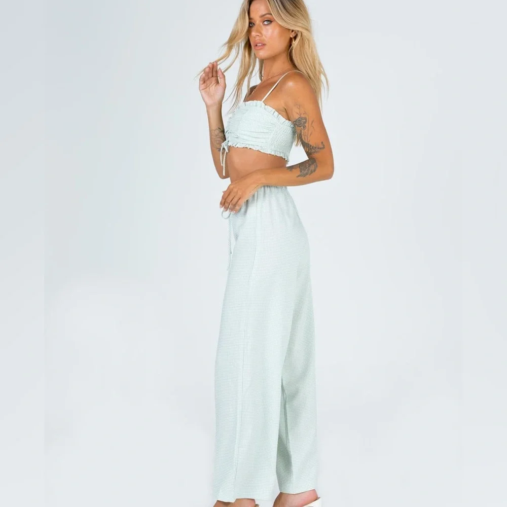 Princess Polly Tidelands Set Two-Piece Gingham Green - Picture 3 of 6